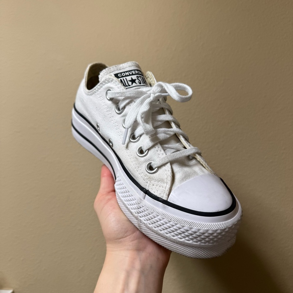White Platform Converse Chuck Taylor All Star Sneakers